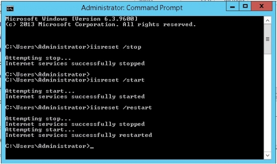 How To Start Stop Restart Check Status IIS Service By Command Line